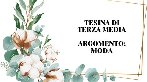 tesina sulla moda collegamenti